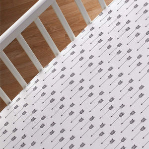 NEW! Lolli Living Arrow Printed CRIB Fitted Sheet in ARROW PRINT